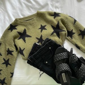 Green & Black Star Sweater